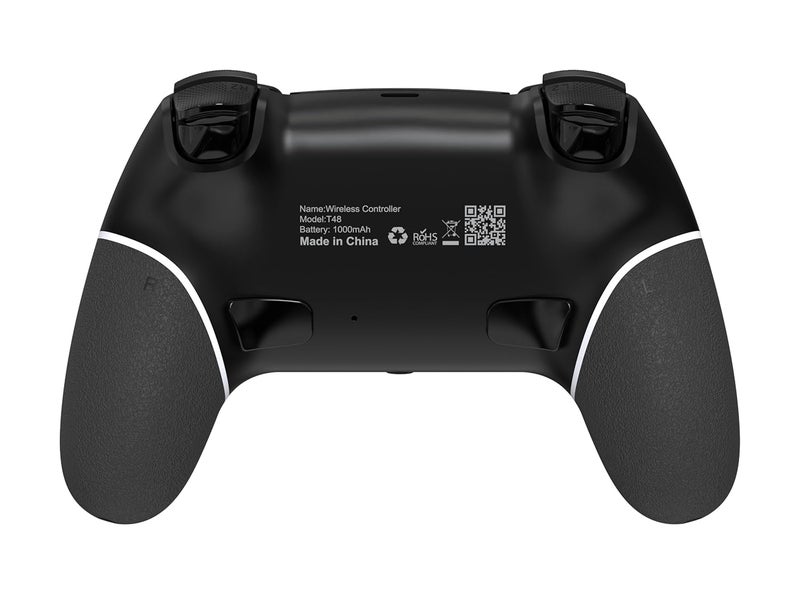 GAMFAMI Wireless Controller with Hall Joystick for PS4,Pro,Slim - Wireless Controller with Built-in Speakers/Precise Joysticks/Turbo/Advanced Buttons Programming, 1000mAh Rechargeable Battery (Black White) - Image 4